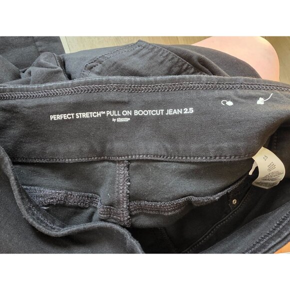 Chicos Black Perfect Stretch Bootcut Jeans Pull-On Style Size 2.5 - Picture 3 of 4